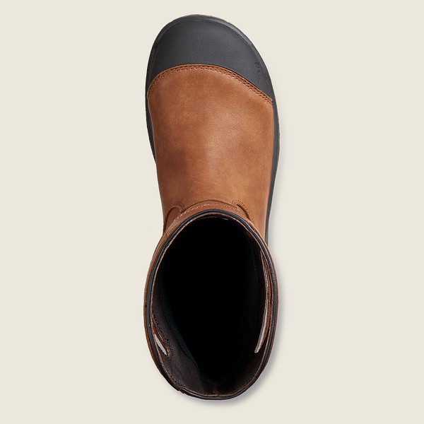 Red Wing Safety Boots Brown/Black - Red Wing Mens Crv™ - 11-inch Waterproof Toe Pull-on - EFZYJ-6830